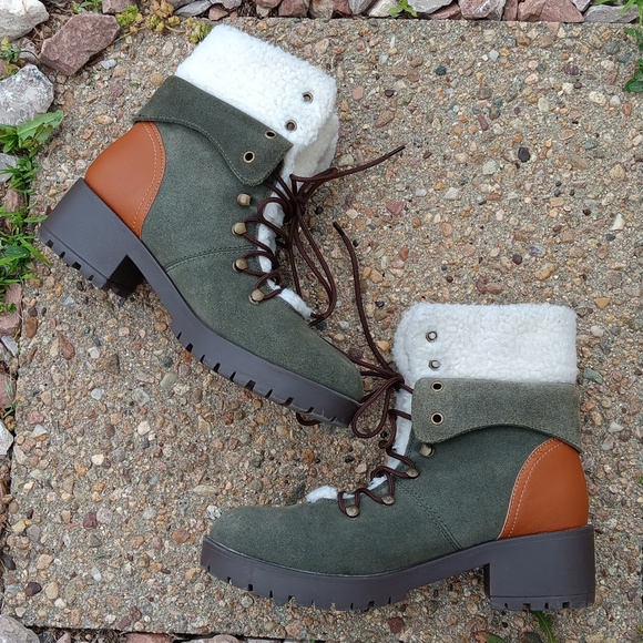 Skechers trail troop mid hiker lace up suede leather boots womens 7.5 - Picture 10 of 11